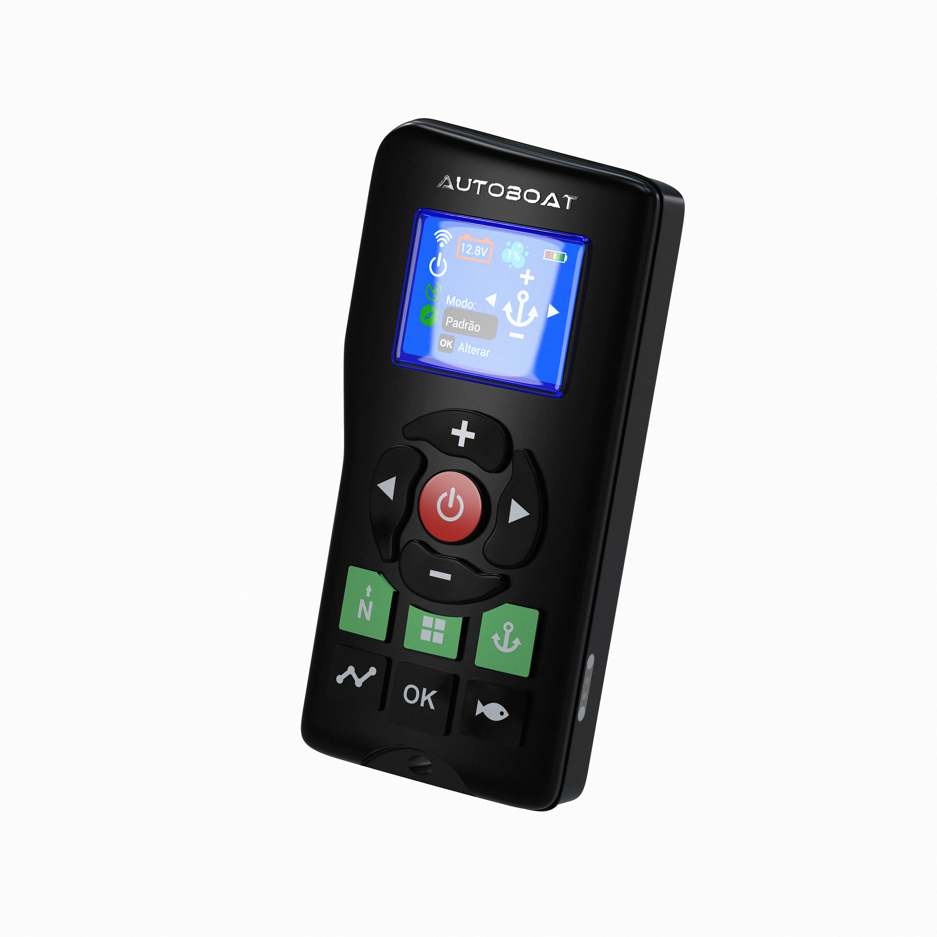 Controle remoto AutoBoat com tela e comandos
