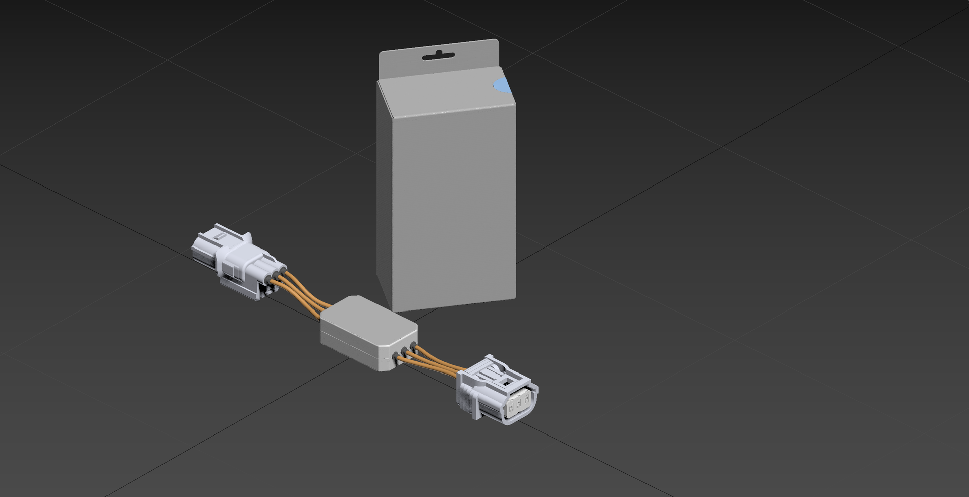 Estudo 3D do True Speed com a embalagem durante o processo